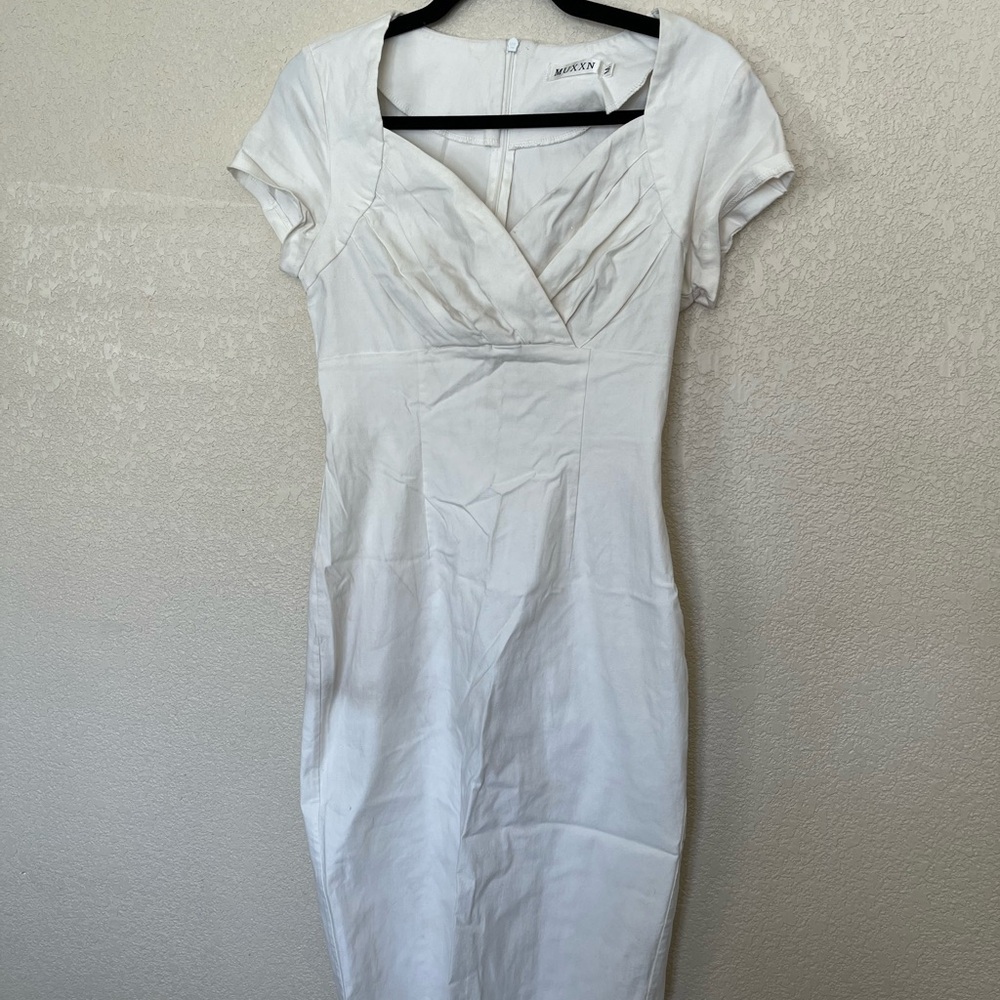 Sophisticated White Midi Dress